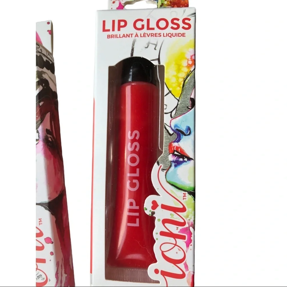 2 High shine lip gloss in sheer fuchsia, Melon,‎ Fuchsia, sheer red, Warm nude